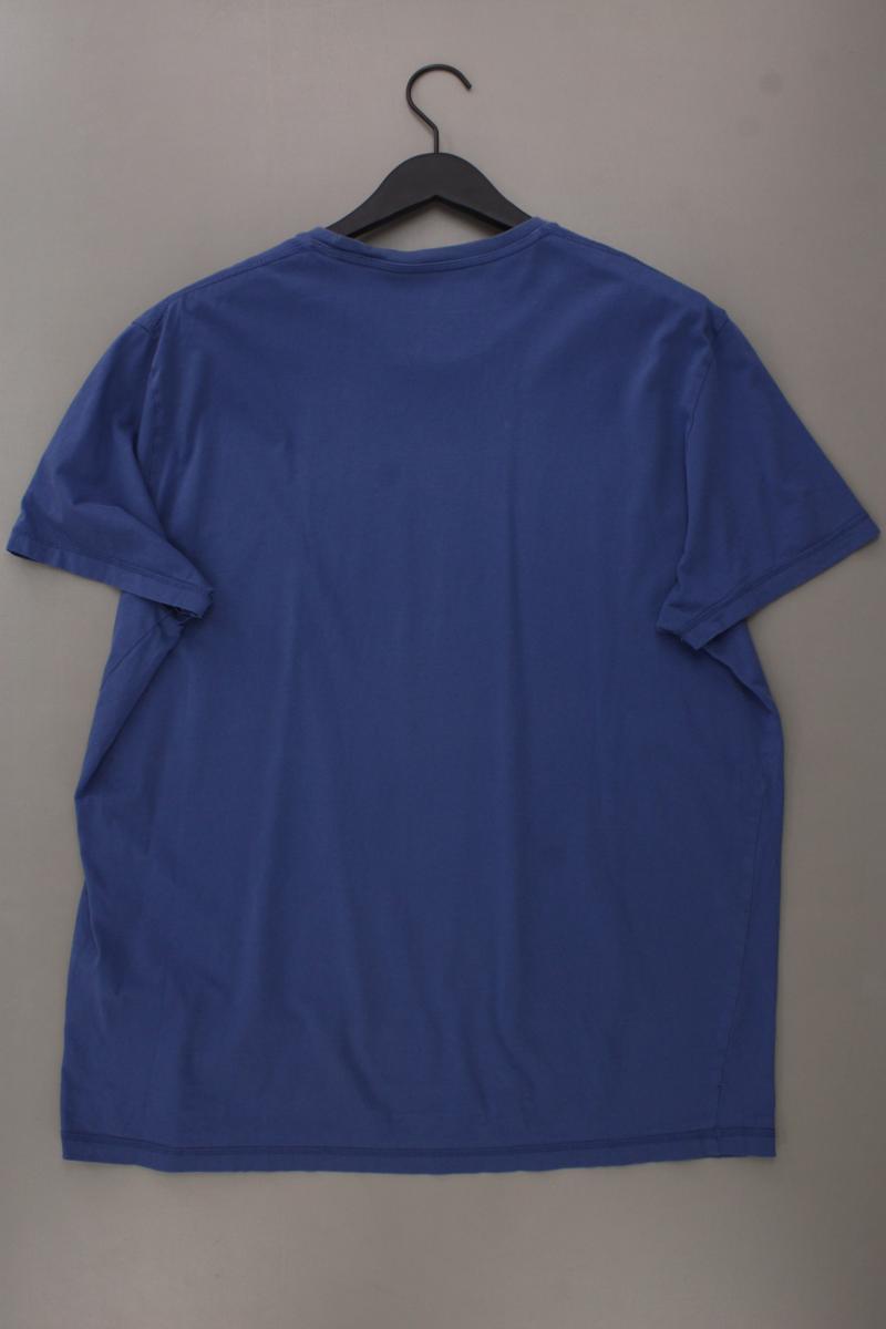 Tom Tailor Printshirt Gr. XXXL Kurzarm blau aus Baumwolle