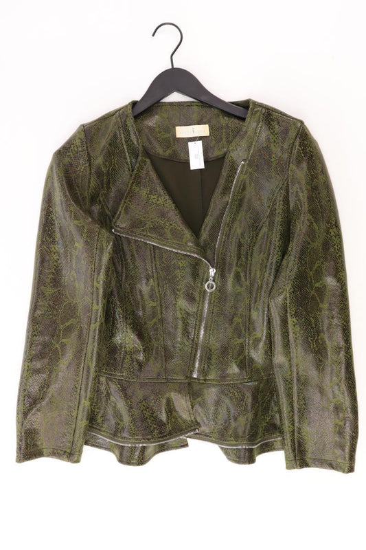 Pfeffinger Übergangsjacke Gr. 38 mit Tierdruck olivgrün aus Polyester
