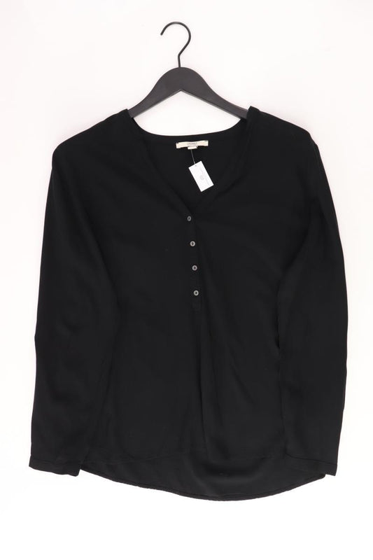 Esprit Langarmbluse Gr. 42 schwarz aus Viskose