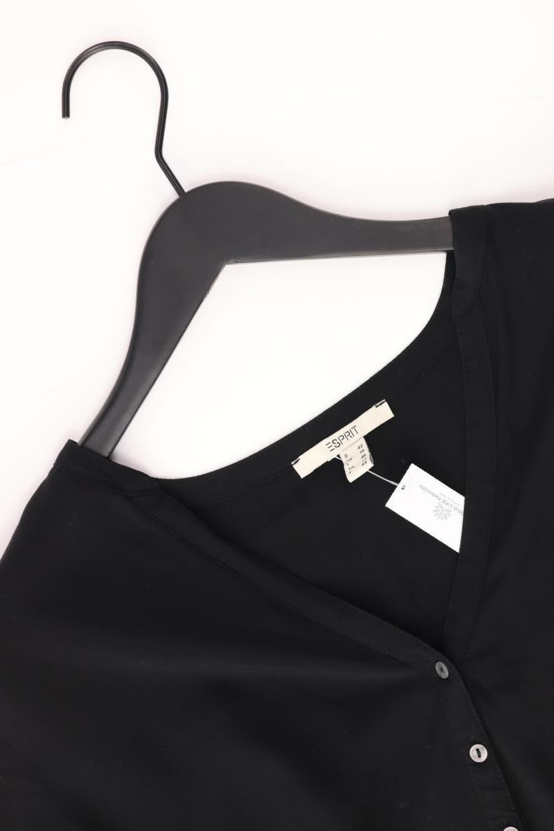 Esprit Langarmbluse Gr. 42 schwarz aus Viskose