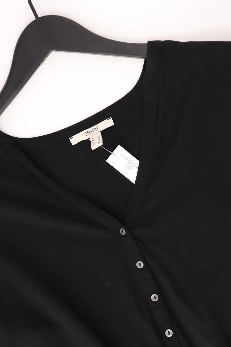 Esprit Langarmbluse Gr. 42 schwarz aus Viskose