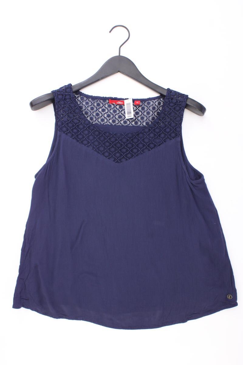 s.Oliver Ärmellose Bluse Gr. 40 blau aus Viskose