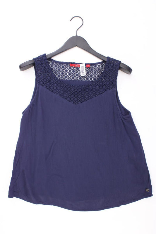 s.Oliver Ärmellose Bluse Gr. 40 blau aus Viskose