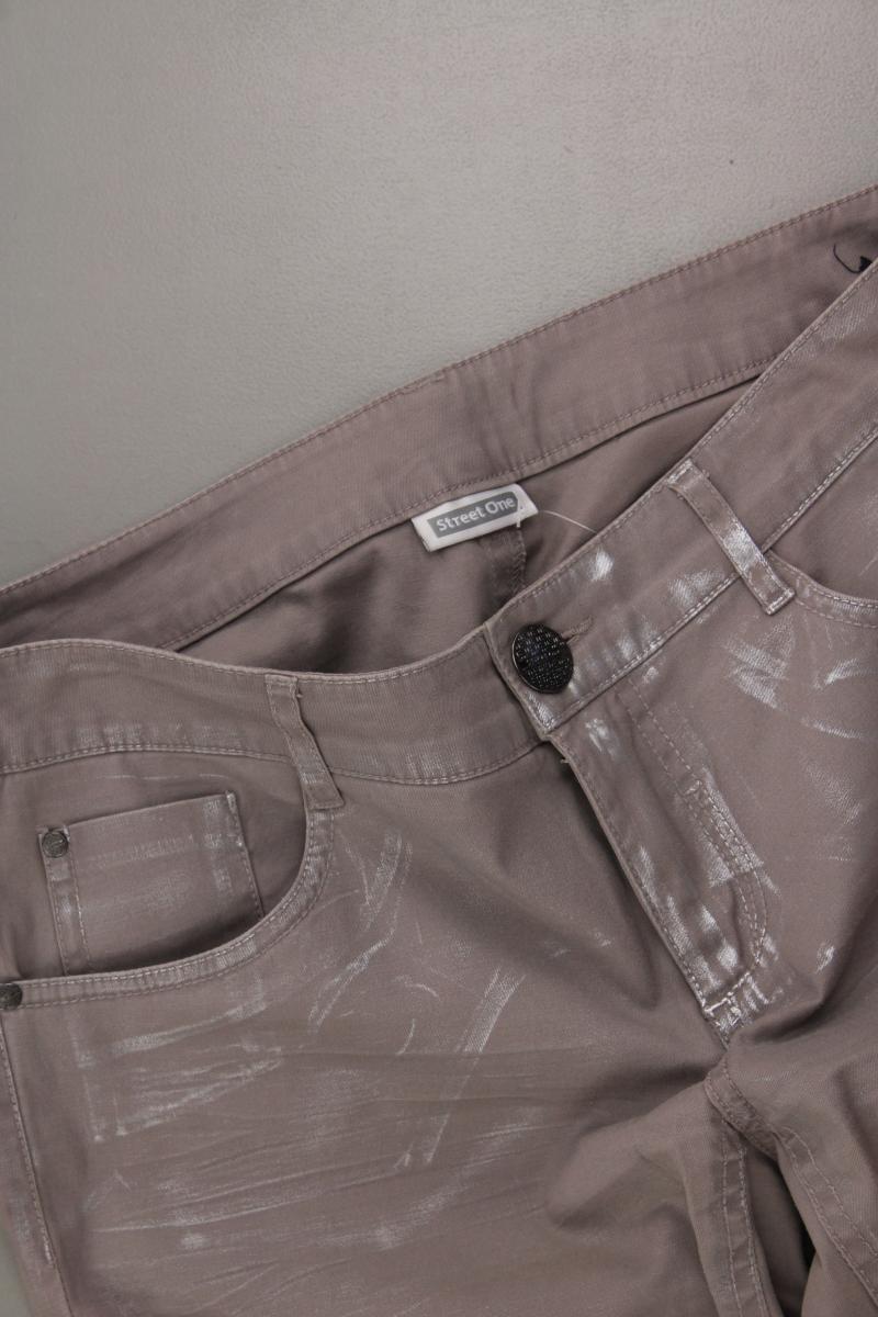 Street One Hose Gr. 36/L32 Modell Maggie mit Glitzer braun aus Baumwolle