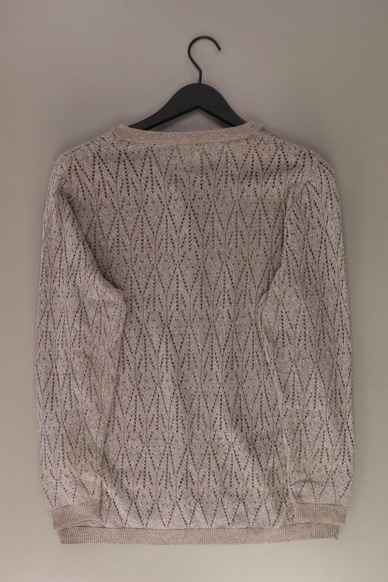 Paola Strickjacke mit Glitzer Gr. 44 Langarm braun aus Polyester