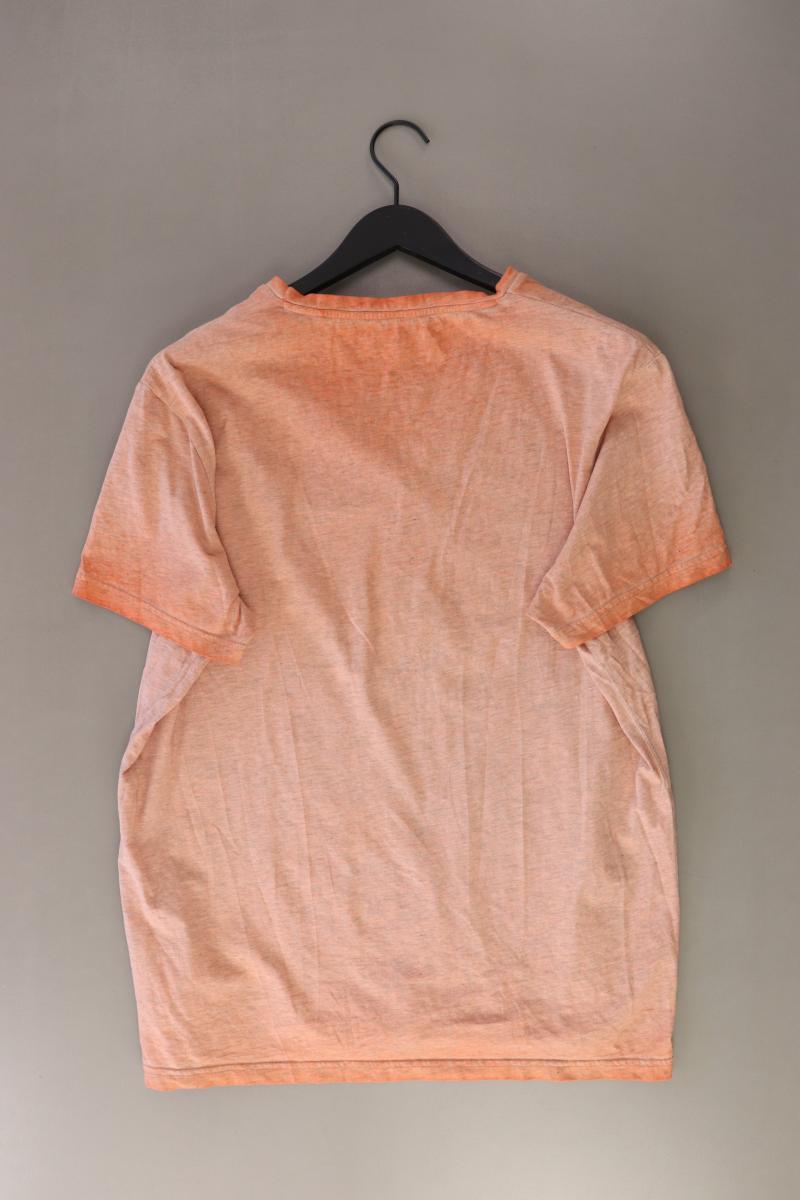 QS by s.Oliver Shirt mit V-Ausschnitt für Herren Gr. XL Kurzarm orange