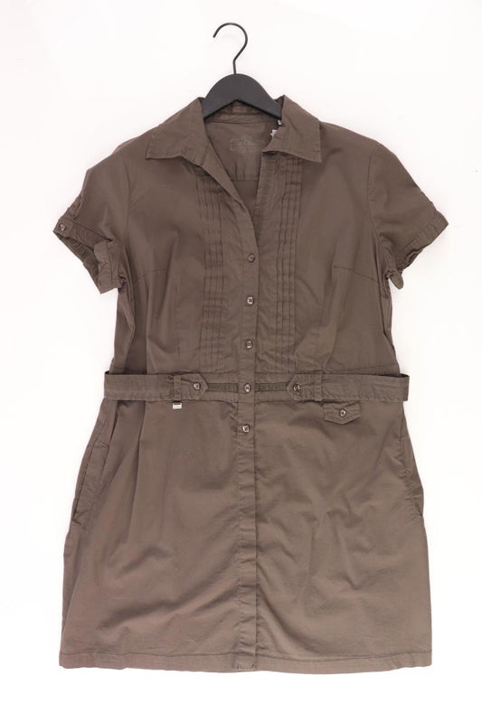 s.Oliver Blusenkleid Gr. 46 Kurzarm braun aus Baumwolle