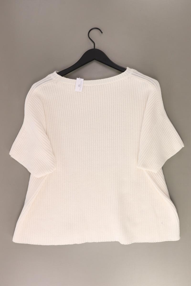 Luisa Cerano Grobstrickpullover Gr. 42 creme aus Baumwolle