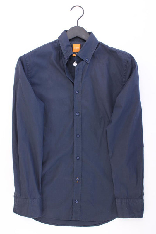BOSS Orange Langarmhemd für Herren Gr. S blau aus Baumwolle