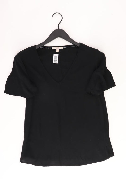 Esprit Kurzarmbluse Gr. 36 schwarz aus Viskose