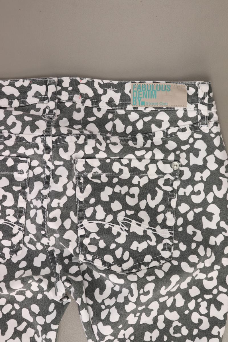 Street One Hose Gr. W27 mit Tierdruck grau