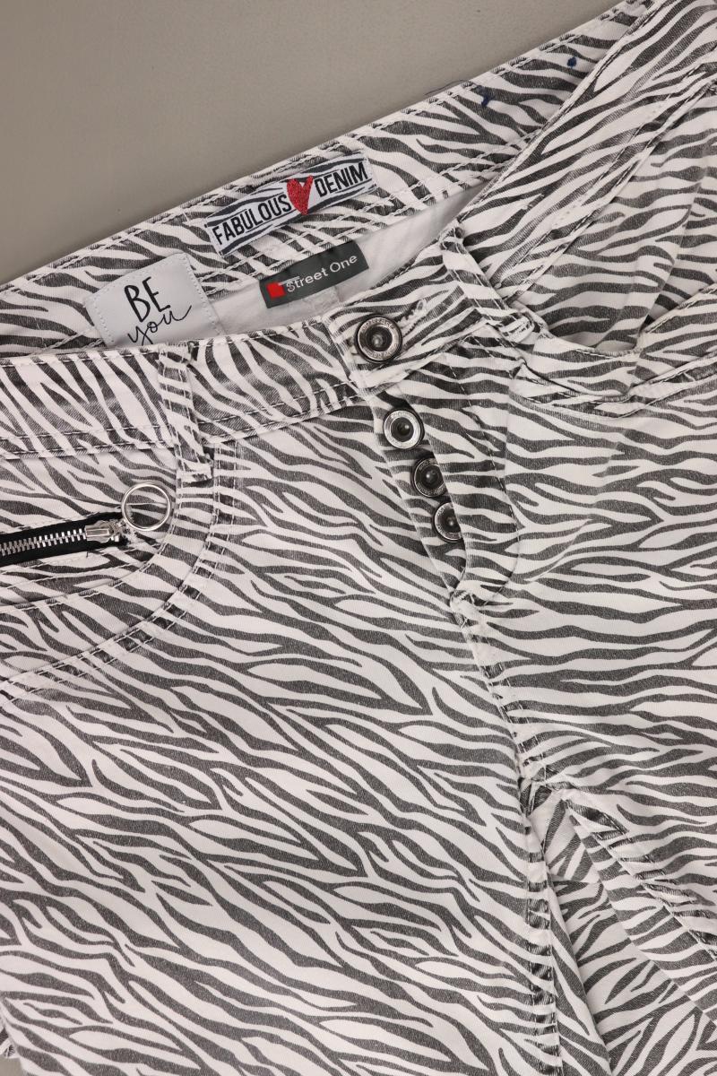 Street One Hose mit Zebramuster Gr. W27 mit Tierdruck grau