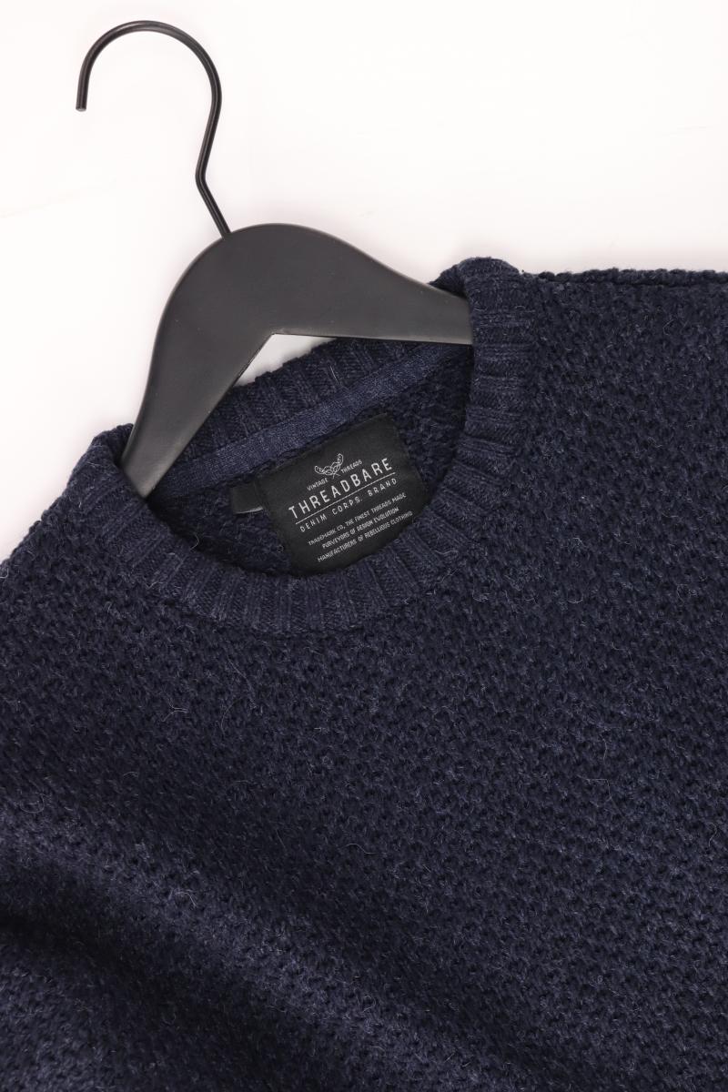 Threadbare Grobstrickpullover für Herren Gr. M neuwertig blau aus Polyacryl