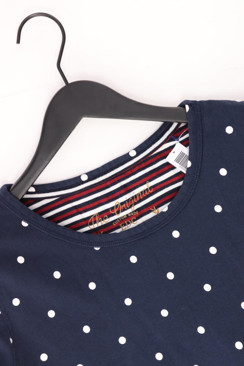 edc by Esprit Longsleeve-Shirt Gr. XXL gepunktet Langarm blau