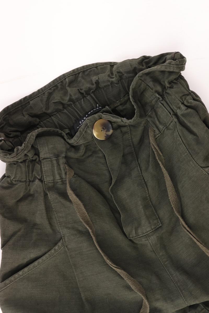 Zara Leinenhose Gr. XS olivgrün