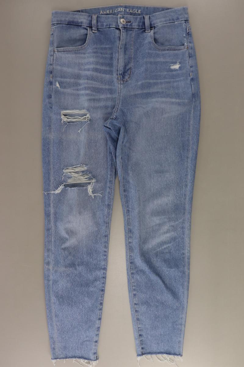 American Eagle Outfitters Skinny Jeans Gr. UK 12 (M) blau aus Baumwolle