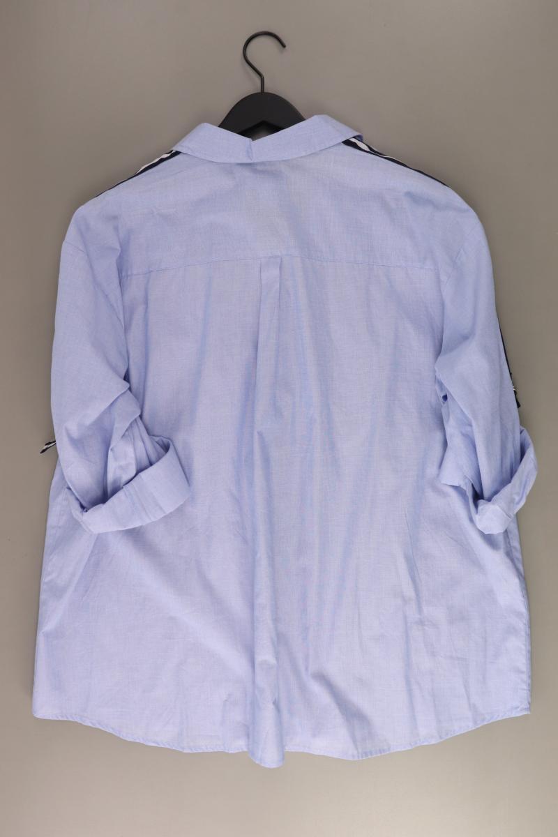 Création L. Bluse Gr. 50 3/4 Ärmel blau aus Baumwolle