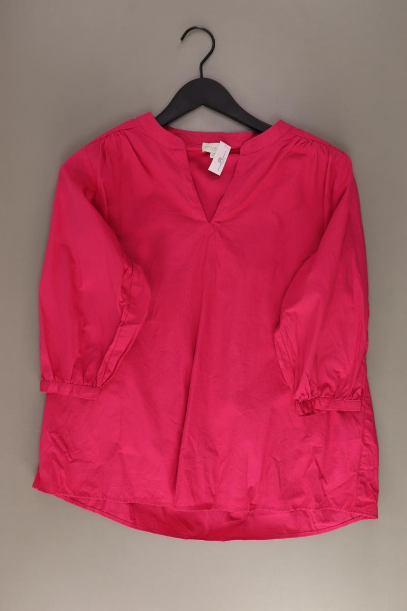 Milano Italy Oversize-Bluse Gr. 36 3/4 Ärmel pink aus Baumwolle