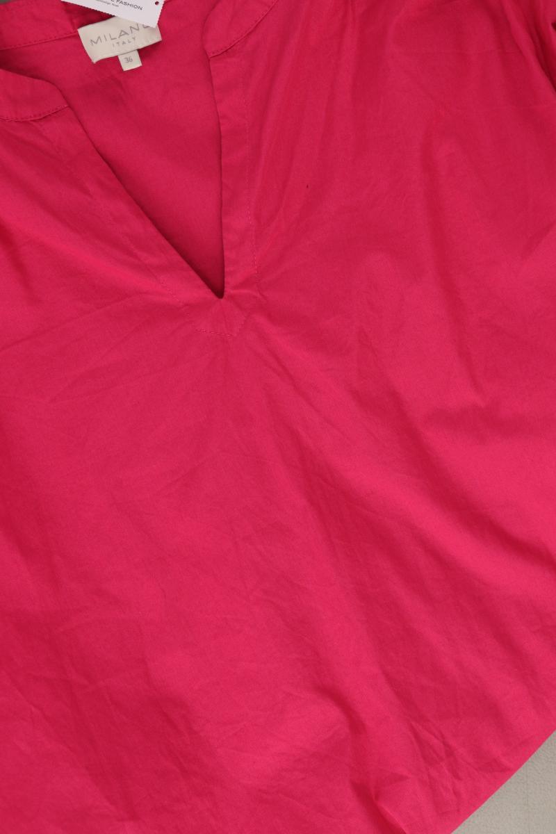 Milano Italy Oversize-Bluse Gr. 36 3/4 Ärmel pink aus Baumwolle