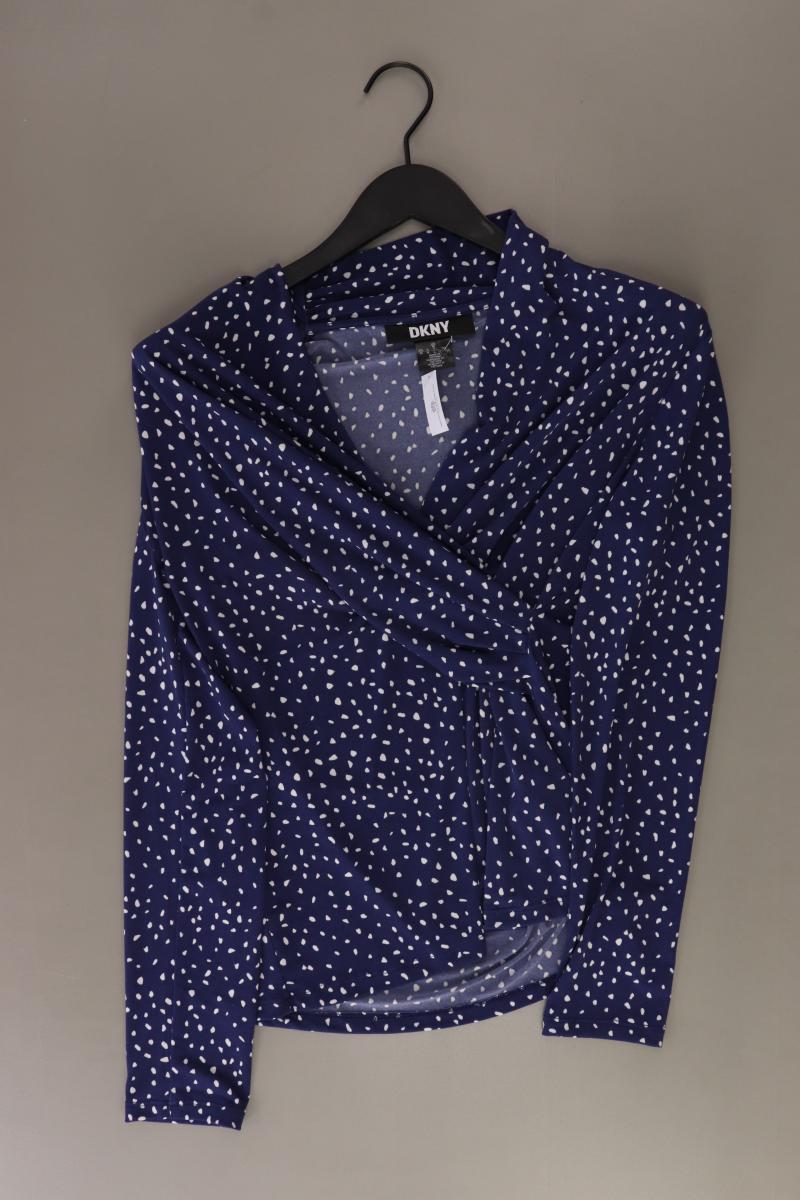 DKNY Langarmbluse Gr. M blau aus Polyester