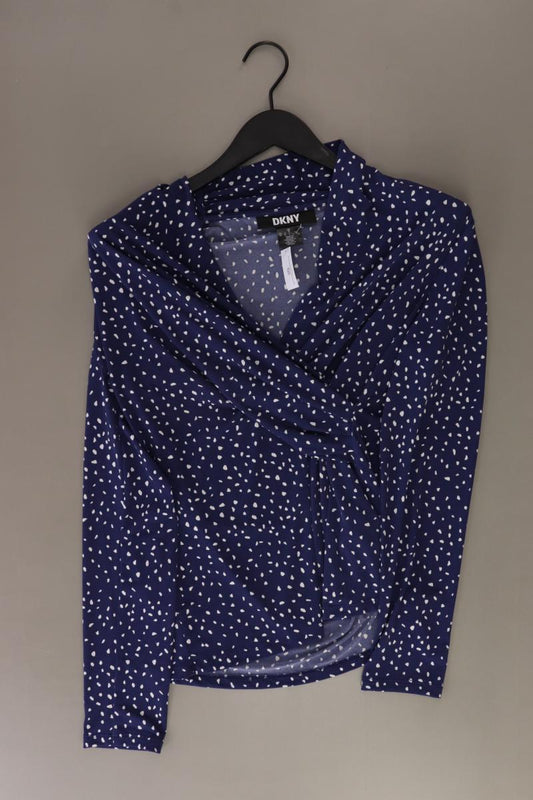 DKNY Langarmbluse Gr. M blau aus Polyester
