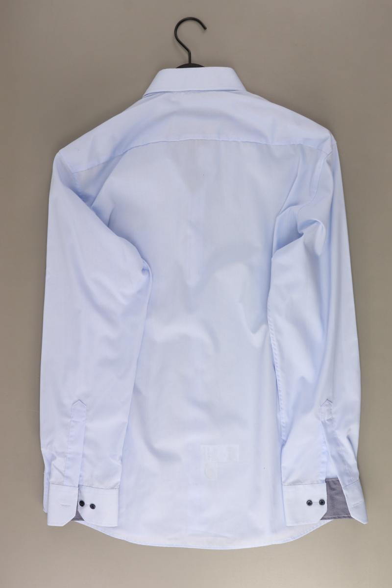 Eterna Langarmhemd für Herren Gr. Hemdgröße 42 blau aus Baumwolle