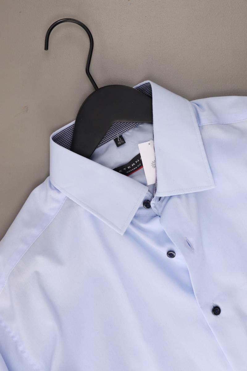 Eterna Langarmhemd für Herren Gr. Hemdgröße 42 blau aus Baumwolle
