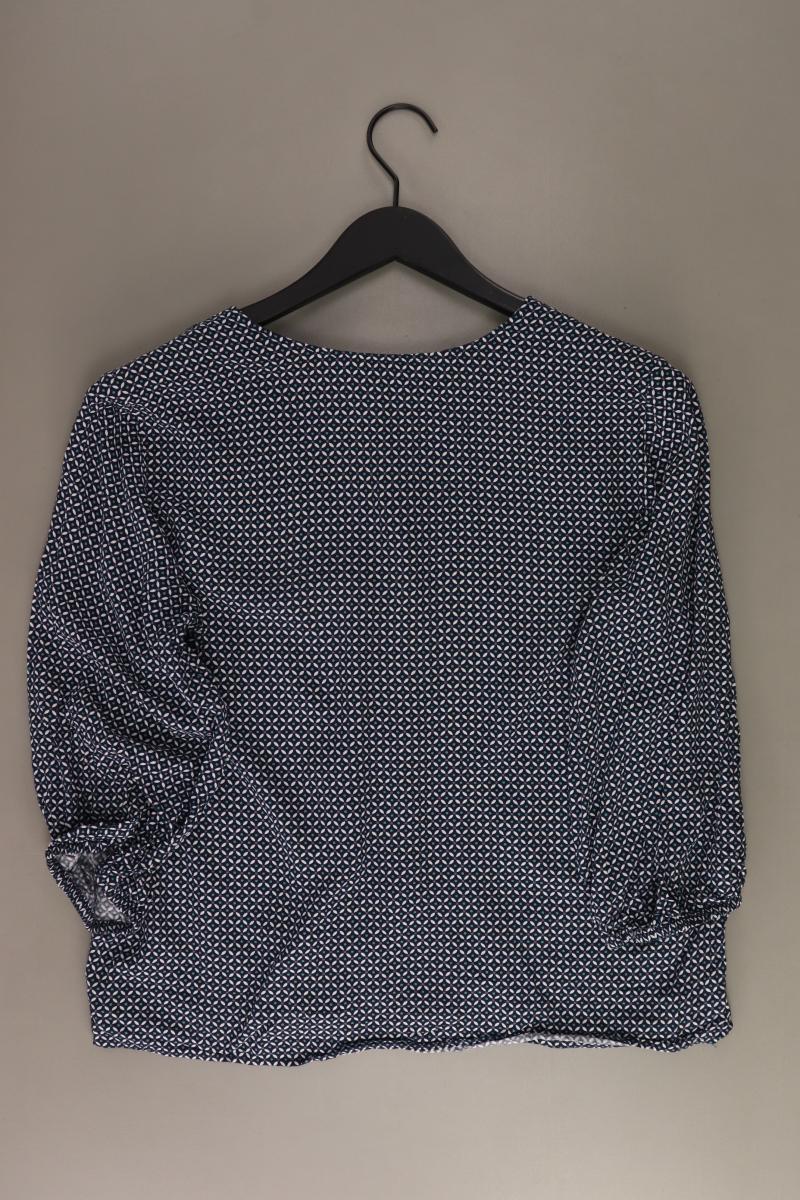 Tom Tailor Comfort Bluse Gr. 40 geometrisches Muster neuwertig 3/4 Ärmel blau