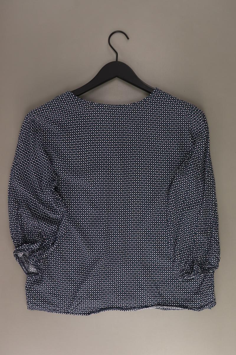 Tom Tailor Oversize-Bluse Gr. 40 geometrisches Muster neuwertig 3/4 Ärmel blau