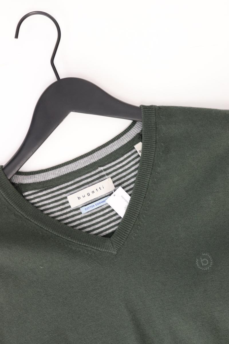 Bugatti Feinstrickpullover für Herren Gr. XXXL neuwertig olivgrün aus Baumwolle