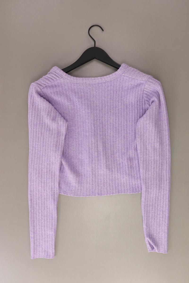 Bershka Strickjacke Gr. M Langarm lila aus Polyester