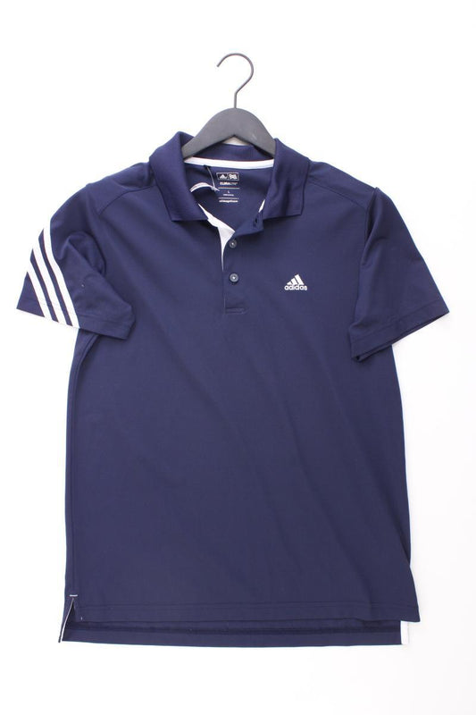 Adidas Poloshirt für Herren Gr. L neuwertig Kurzarm blau