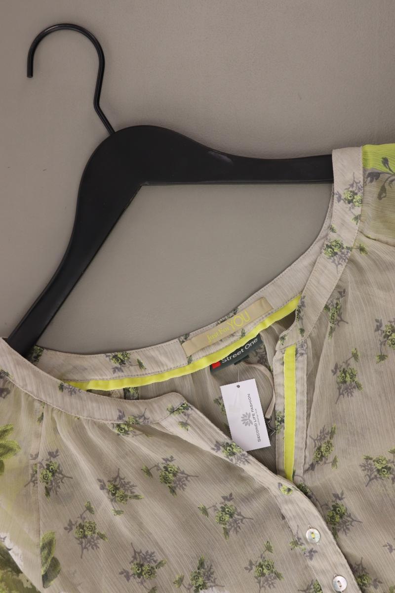 Street One Langarmbluse Gr. 38 mit Blumenmuster gelb aus Polyester
