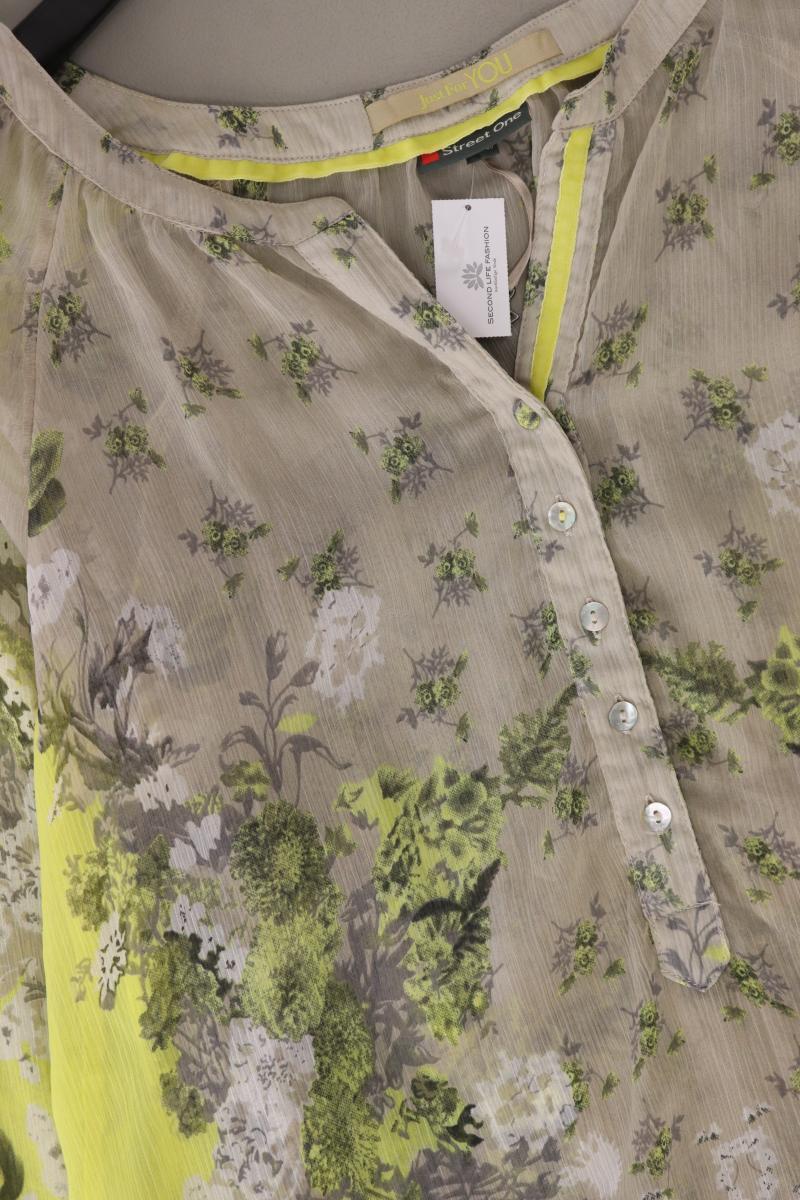 Street One Langarmbluse Gr. 38 mit Blumenmuster gelb aus Polyester