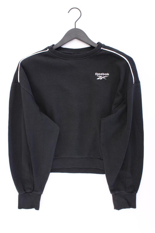 Reebok Langarmpullover Gr. XS schwarz aus Baumwolle