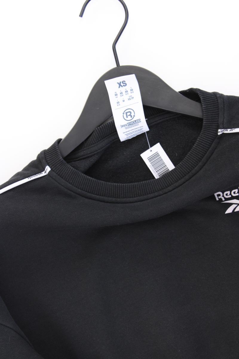 Reebok Langarmpullover Gr. XS schwarz aus Baumwolle