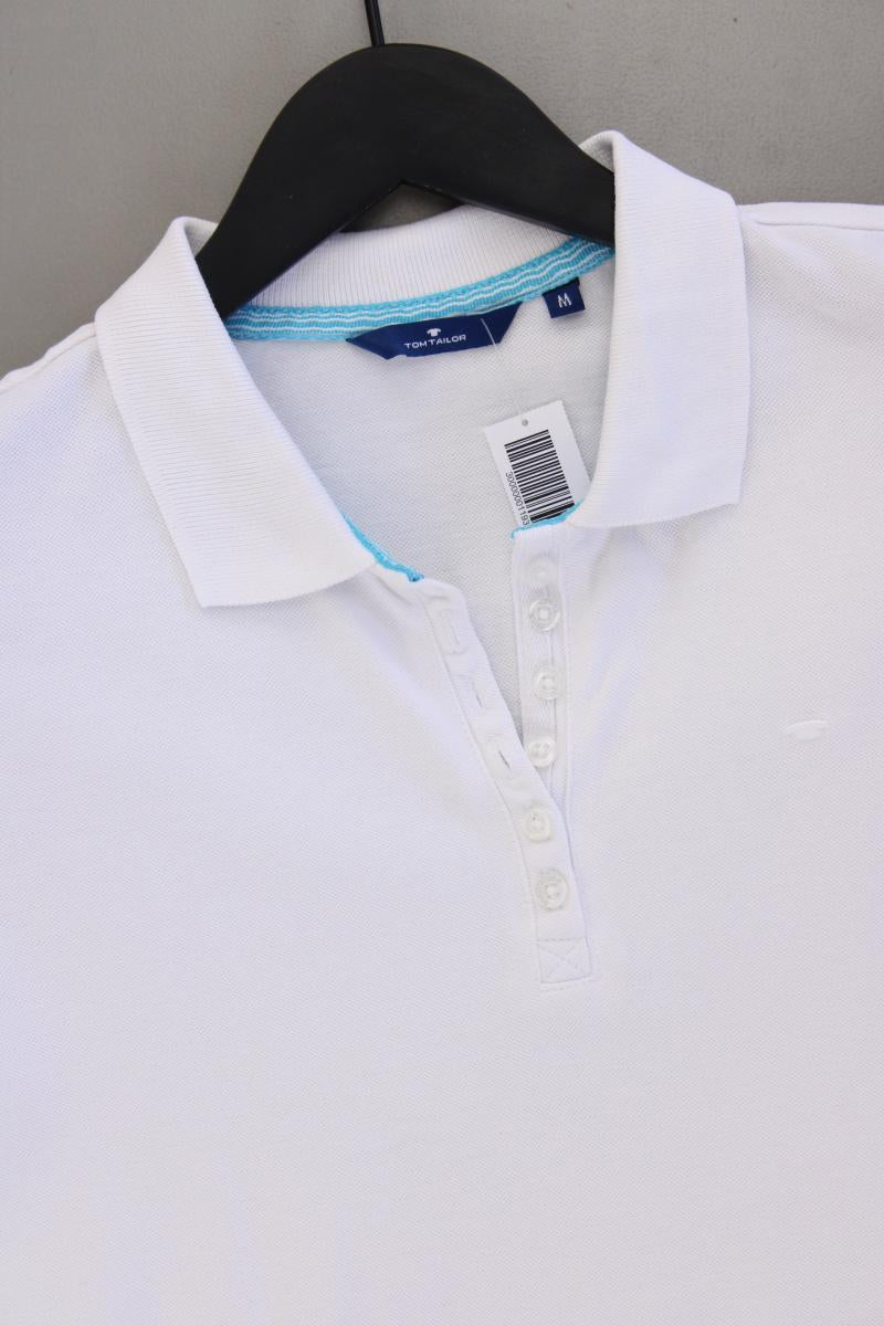 Tom Tailor Poloshirt Gr. M Kurzarm weiß aus Baumwolle
