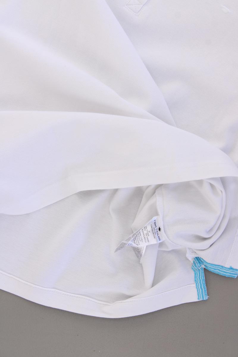 Tom Tailor Poloshirt Gr. M Kurzarm weiß aus Baumwolle