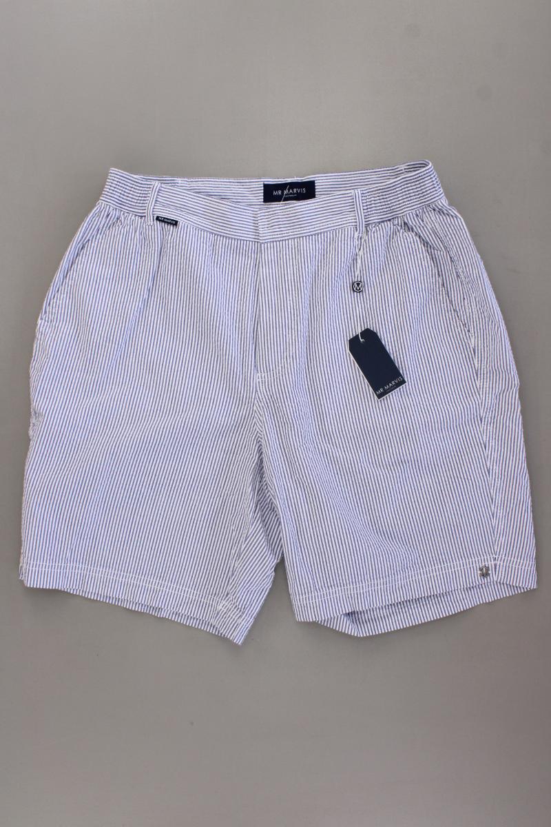 Mr Marvis Shorts für Herren Gr. W34 gestreift neu mit Etikett blau aus Baumwolle