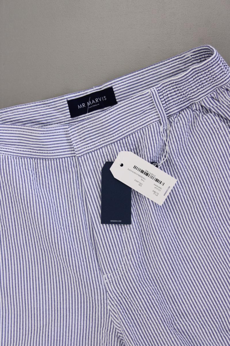 Mr Marvis Shorts für Herren Gr. W34 gestreift neu mit Etikett blau aus Baumwolle