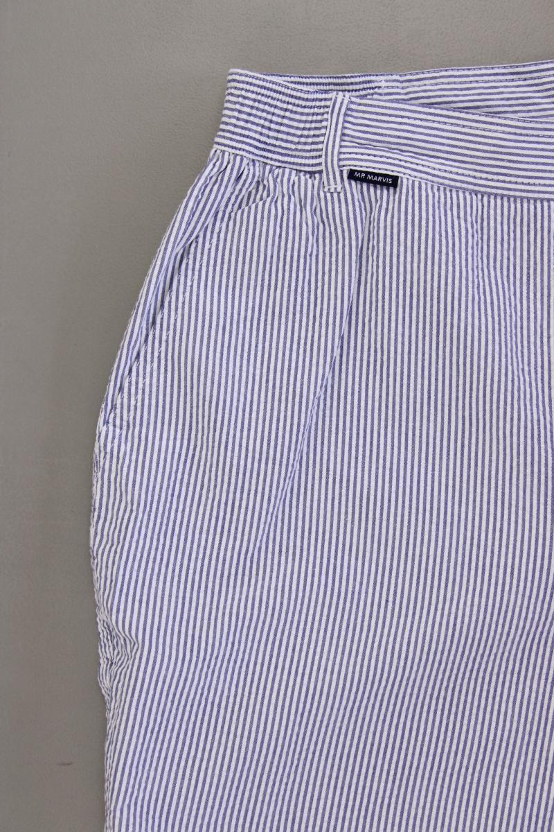 Mr Marvis Shorts für Herren Gr. W34 gestreift neu mit Etikett blau aus Baumwolle