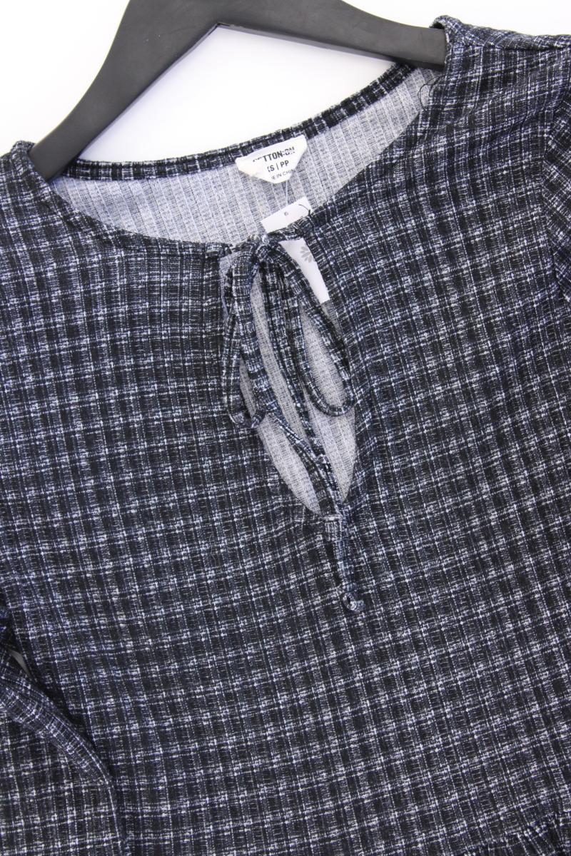 Cotton On Langarmkleid Gr. XS kariert blau aus Polyester
