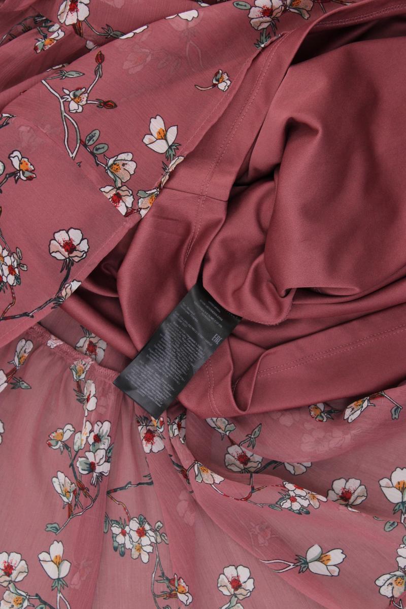 Vero Moda Chiffonkleid Gr. XS mit Blumenmuster 3/4 Ärmel rosa aus Polyester