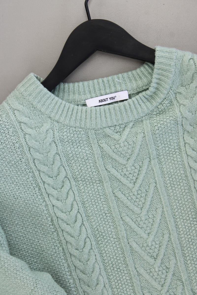 About You Strickkleid Gr. 36 Langarm grün aus Polyacryl