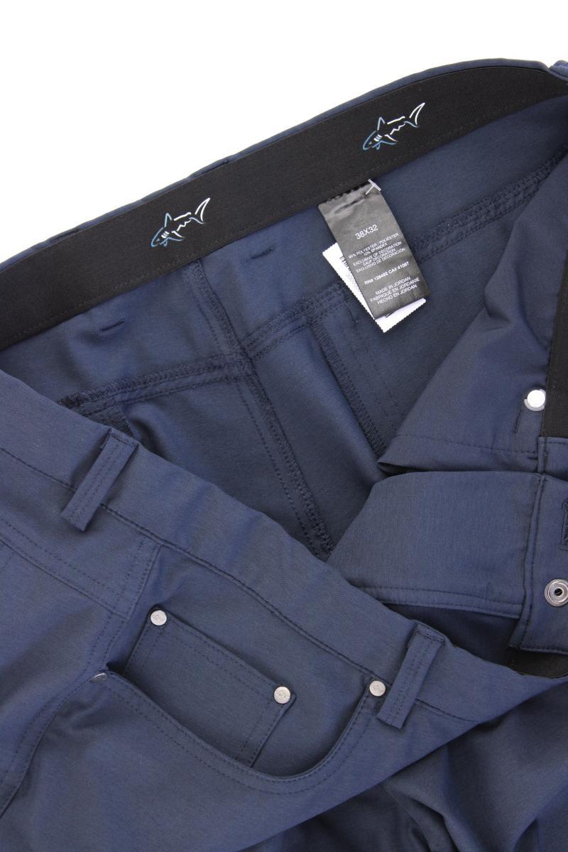 Greg Norman Golfhose für Herren Gr. W38/L32 neuwertig blau aus Polyester