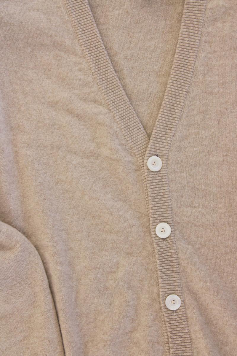van Laack Strickjacke für Herren Gr. 54 neuwertig Langarm creme aus Kaschmir