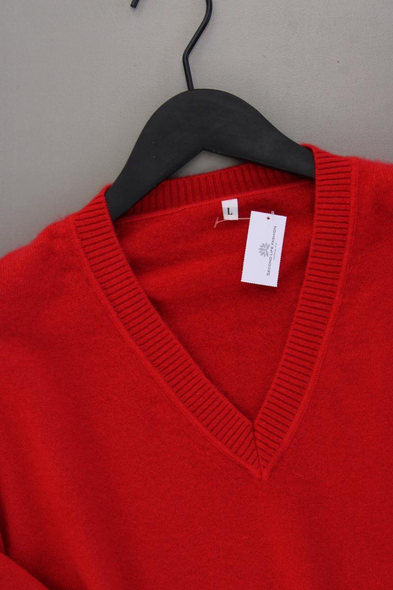 Cashmerepullover für Herren Gr. L neuwertig rot aus Kaschmir