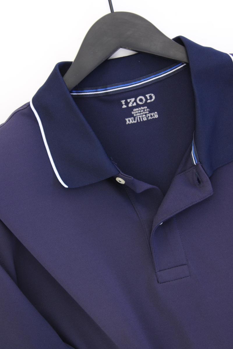 Izod Golfshirt für Herren Gr. XL Kurzarm blau aus Polyester