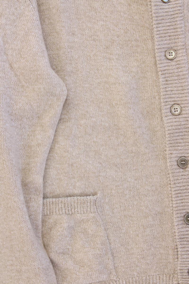 Sartini Cardigan mit Kaschmir für Herren Gr. 50 Langarm Vintage creme