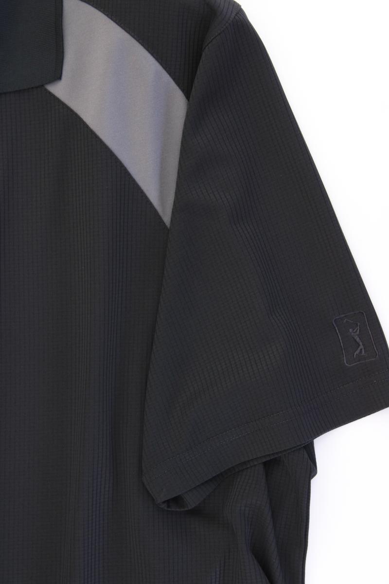 PGA Tour Golfshirt für Herren Gr. XXL Kurzarm schwarz aus Polyester